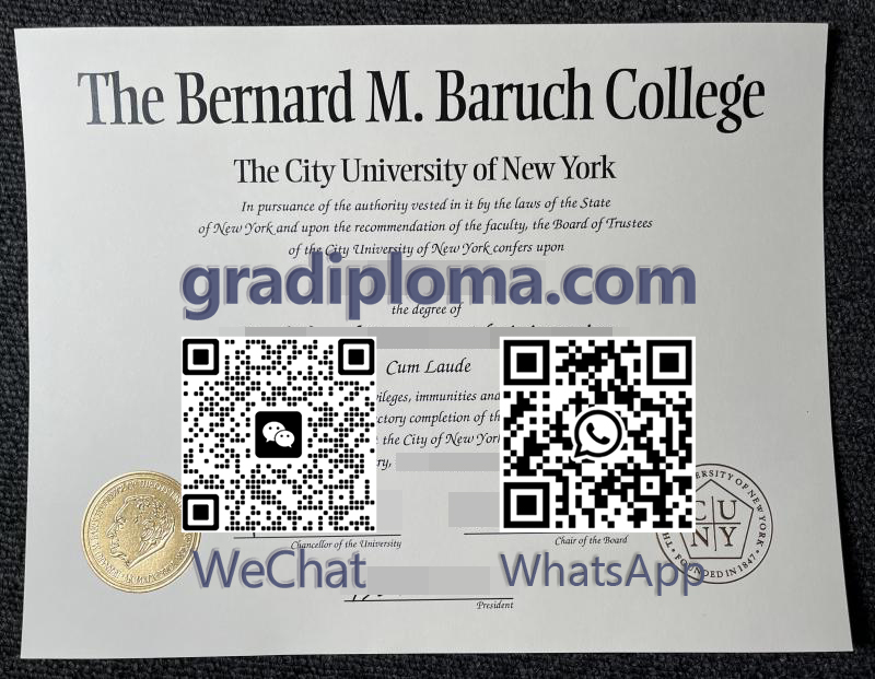 Baruch College diploma