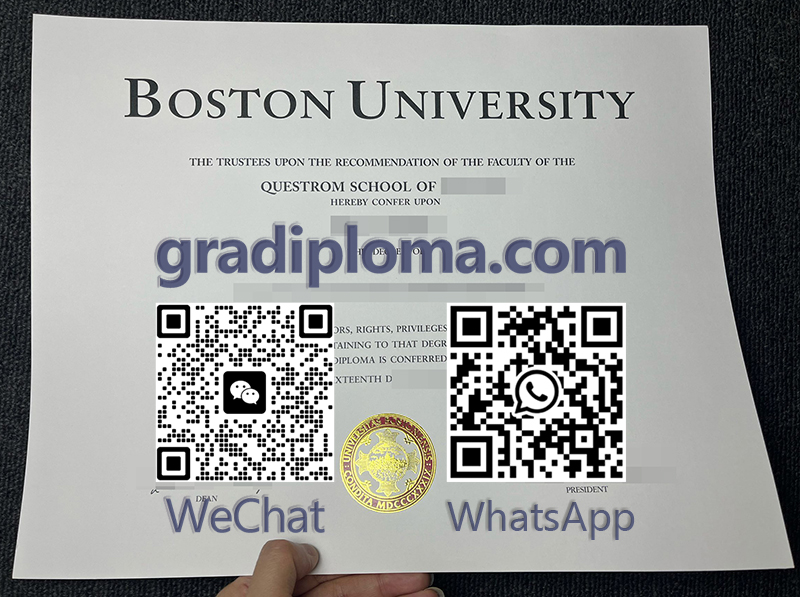 Boston University diploma
