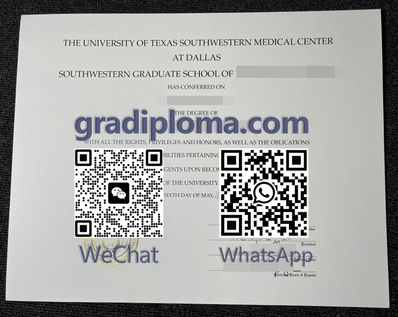 UTSW diploma