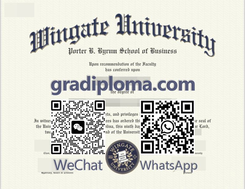Wingate University diploma