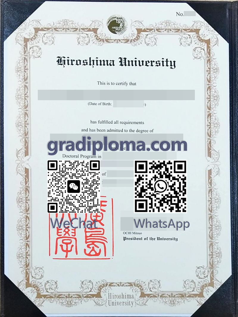 Hiroshima University diploma