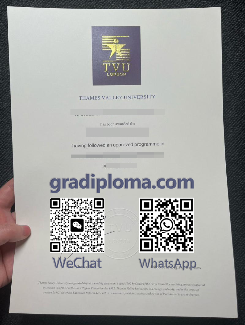 Thames Valley University diploma