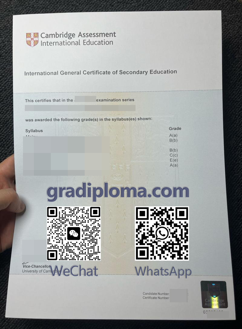 Cambridge IGCSE Certificate