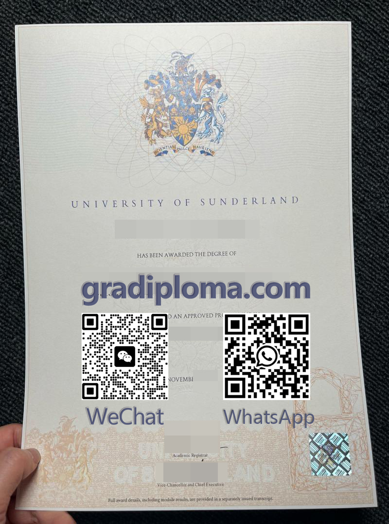 University of Sunderland diploma