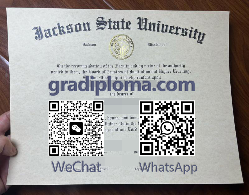 Jackson State University diploma