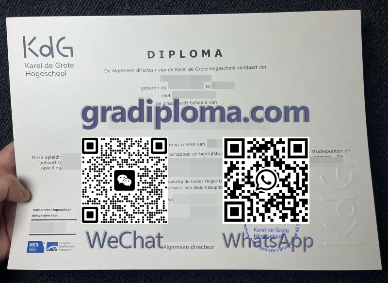 Karel de Grote Hogeschool diploma