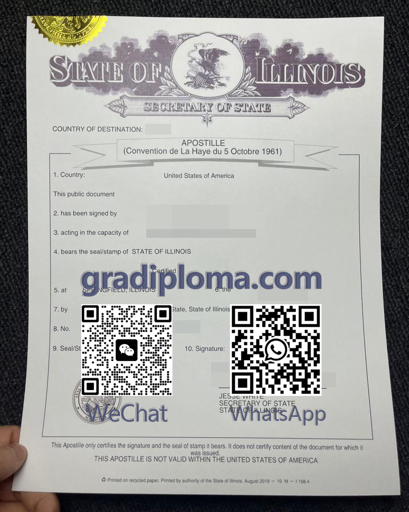 Illinois Apostille Certificate