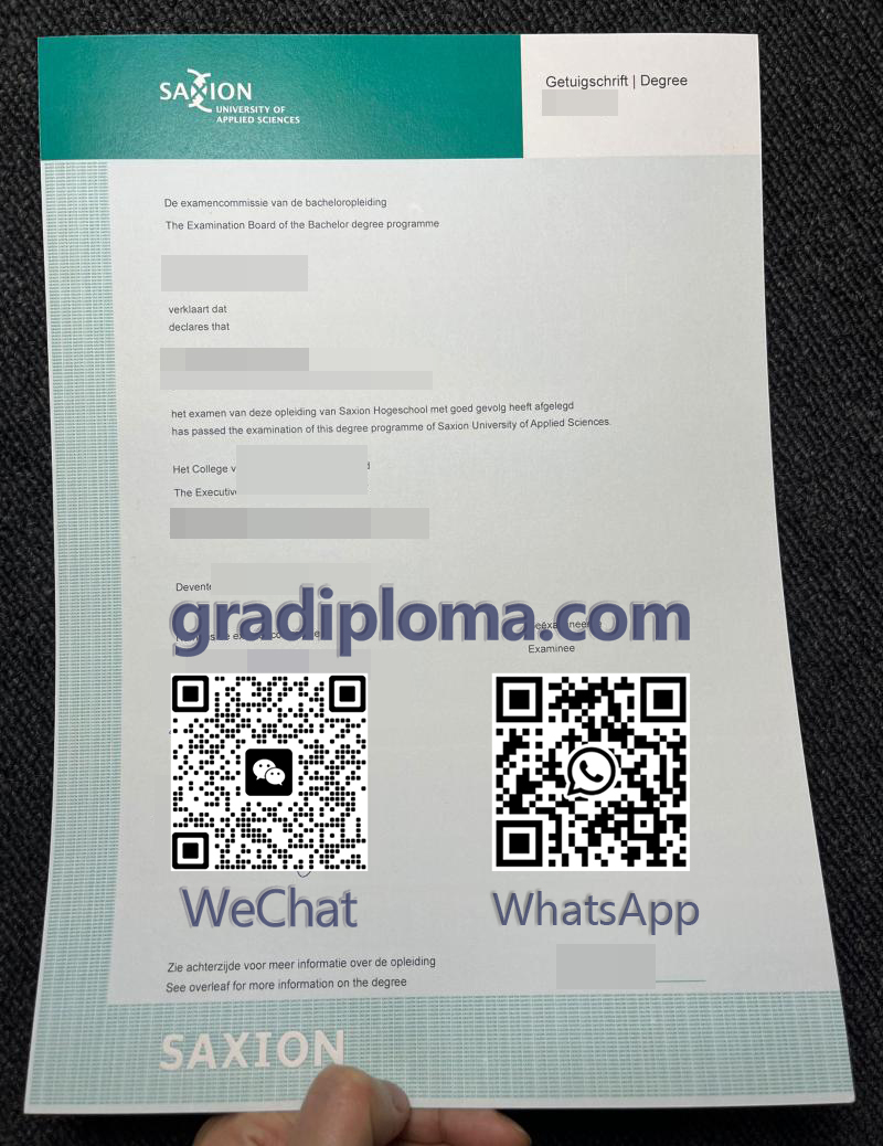 Saxion diploma