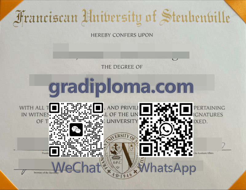 Franciscan University of Steubenville diploma