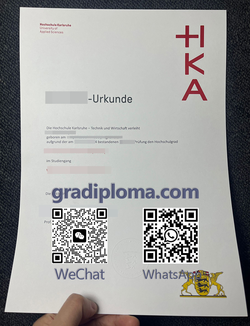 Hochschule Karlsruhe Urkunde