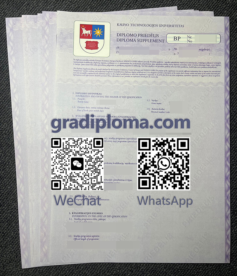KTU diploma supplement