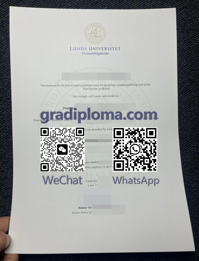 Lund University diploma