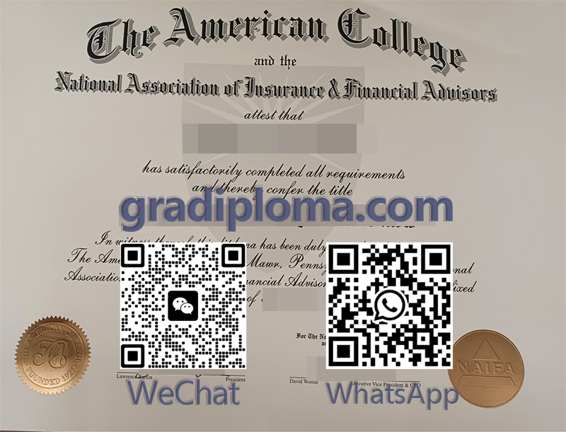 The American College diploma