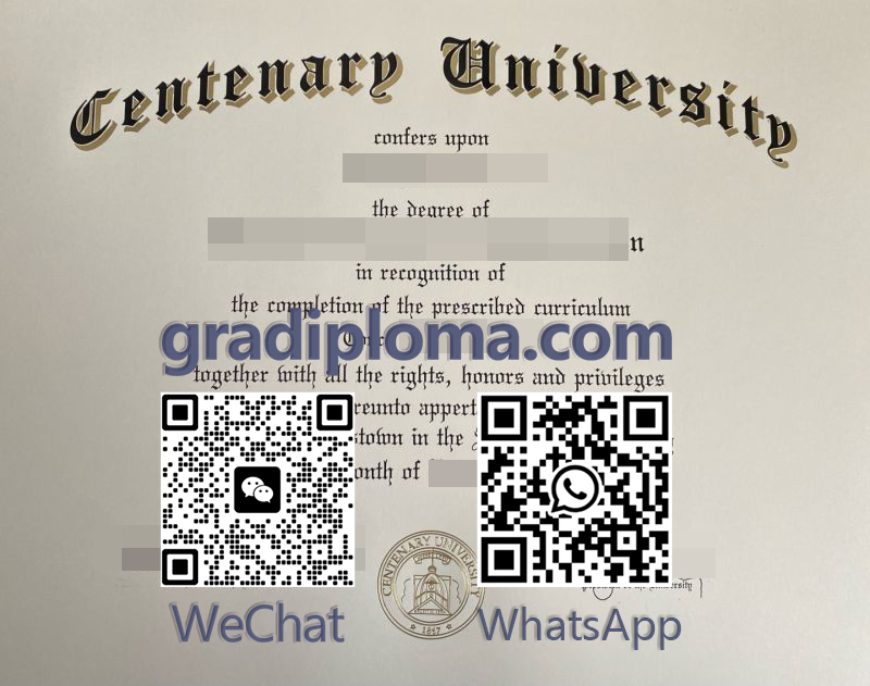 Centenary University diploma