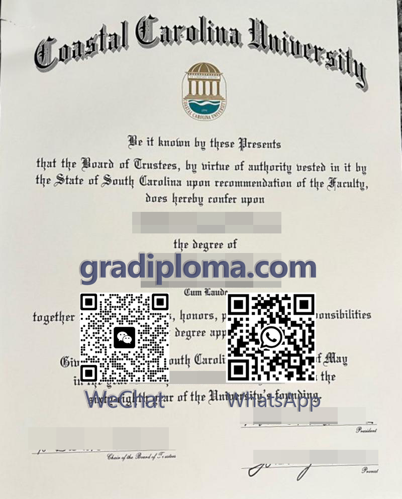 Coastal Carolina University diploma