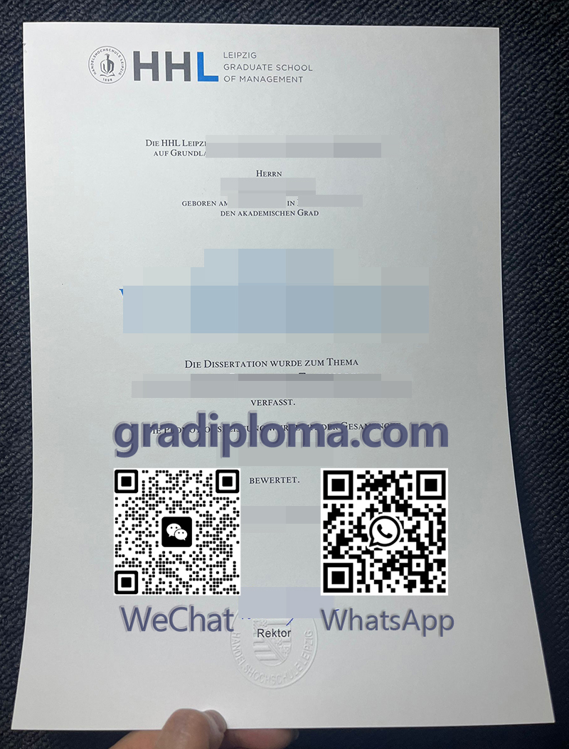 HHL Leipzig Urkunde