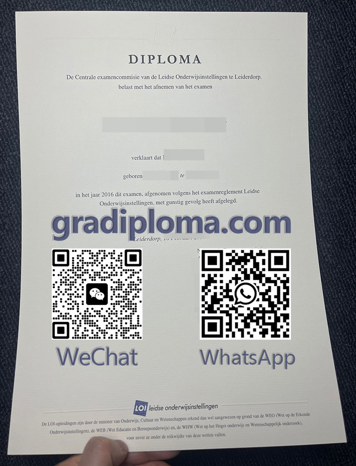 Leidse Onderwijs Instellingen Certificate