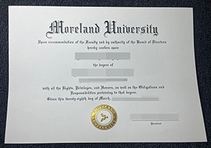 Moreland University diploma-1