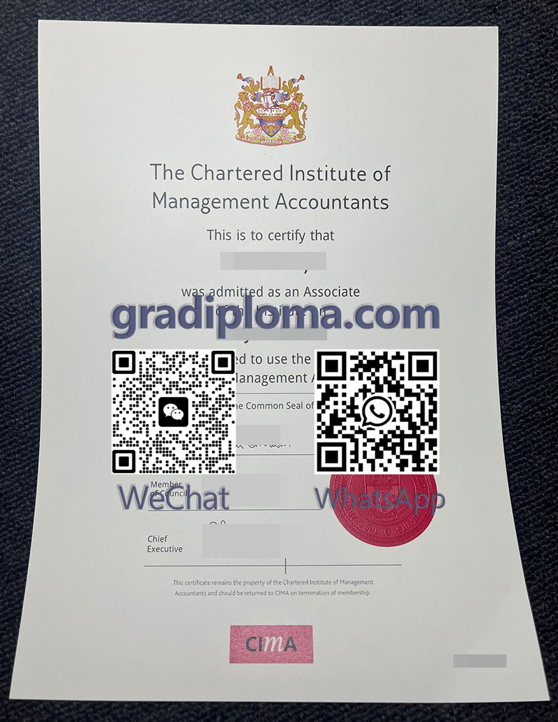 fake CIMA Certificate