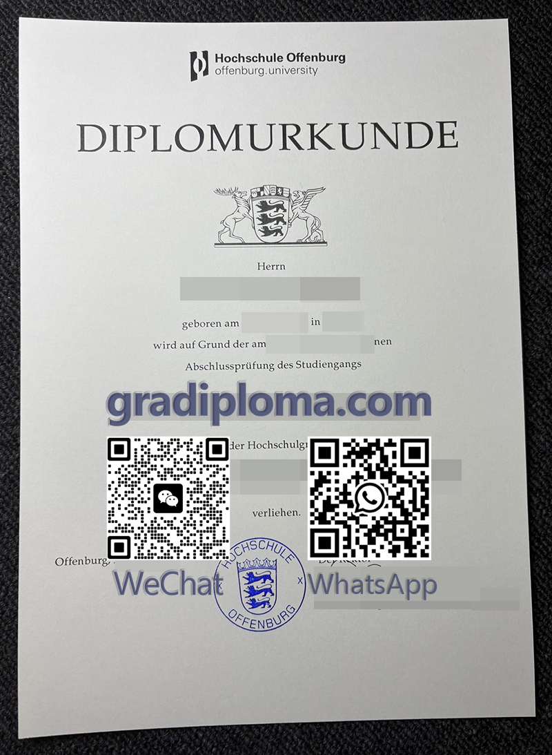 Hochschule Offenburg Urkunde