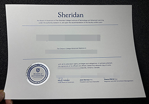 Sheridan College diploma-1