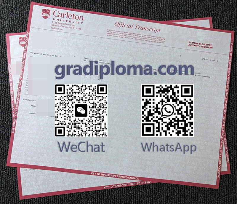 Carleton University transcript