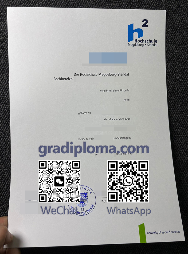 Hochschule Magdeburg-Stendal Urkunde