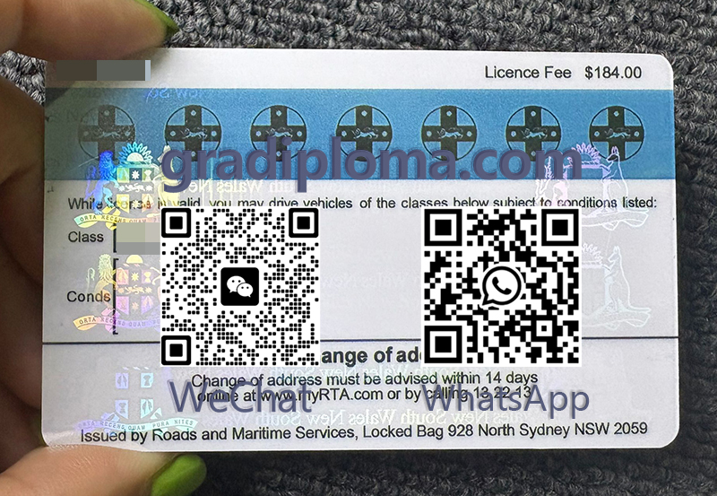 NSW Heavy Vehicle Driver Licence Back