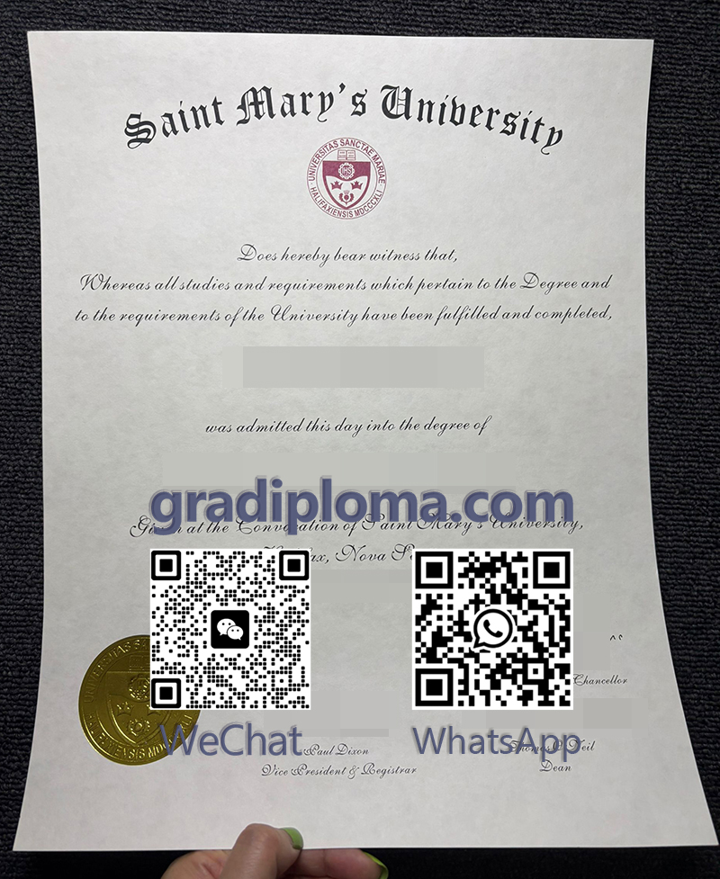 Saint Mary's University diploma