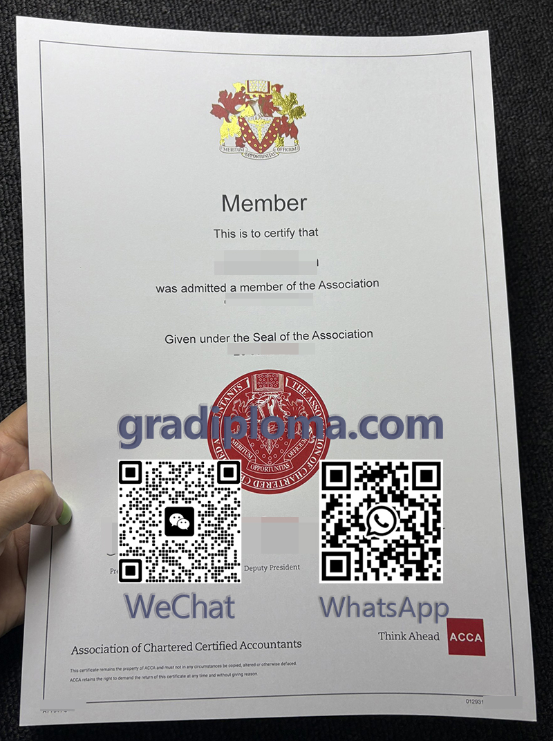 ACCA certificate membership
