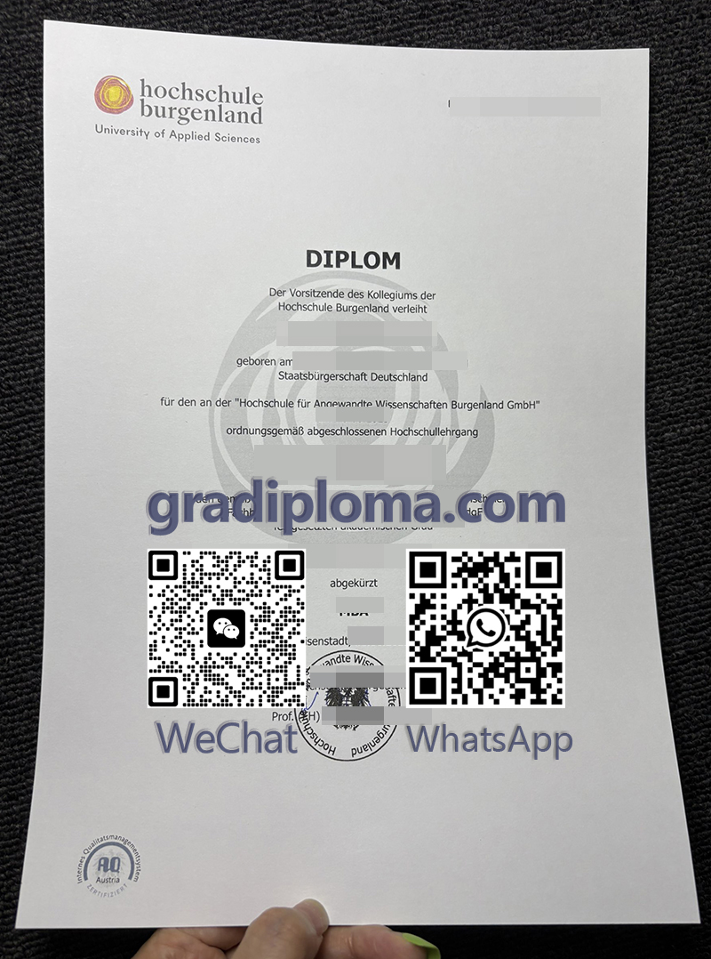 Hochschule Burgenland diploma