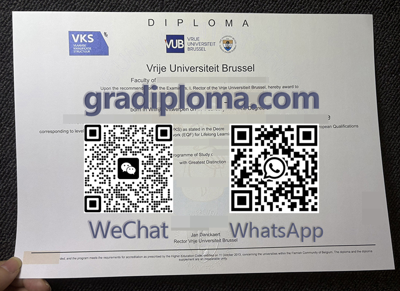Vrije Universiteit Brussel diploma