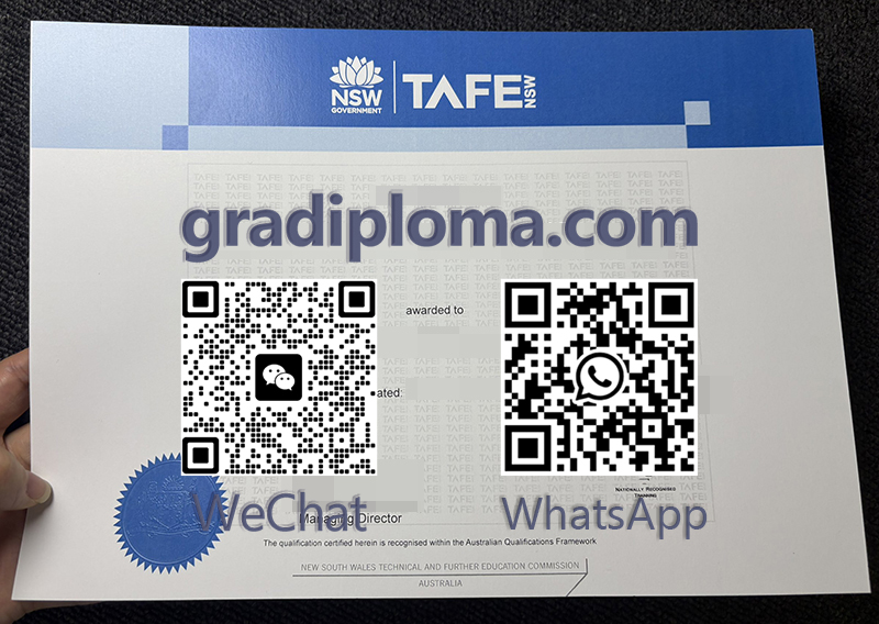 fake TAFE NSW certificate