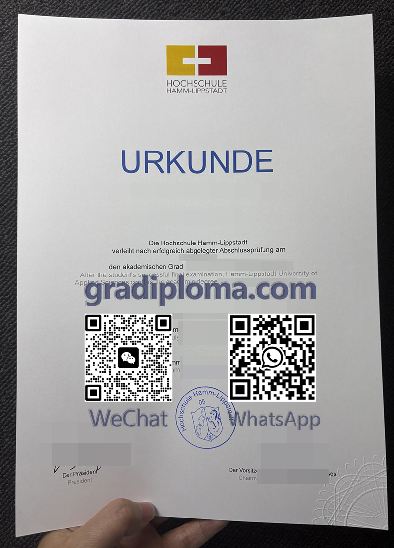 Hochschule Hamm-Lippstadt Urkunde