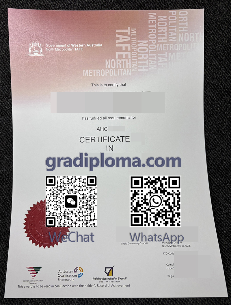 North Metropolitan TAFE Certificate