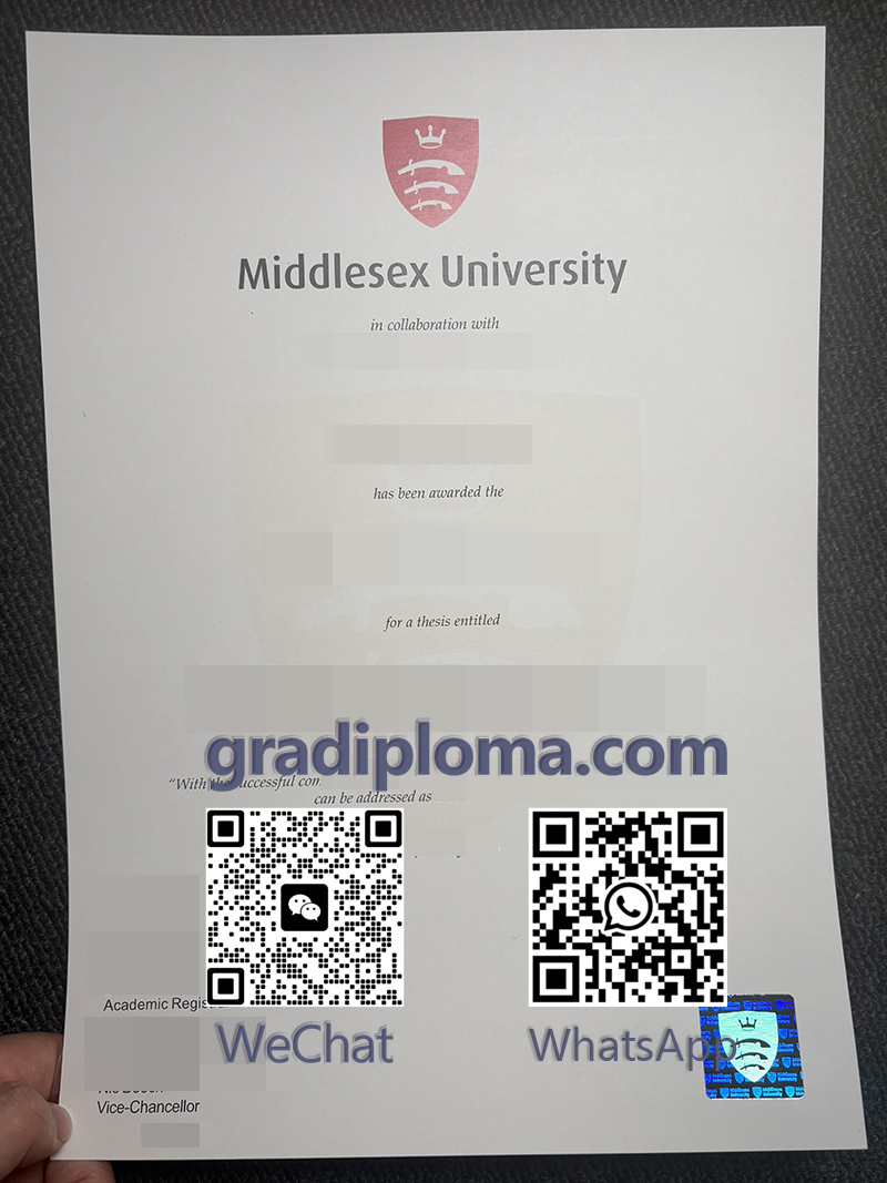 Middlesex University diploma