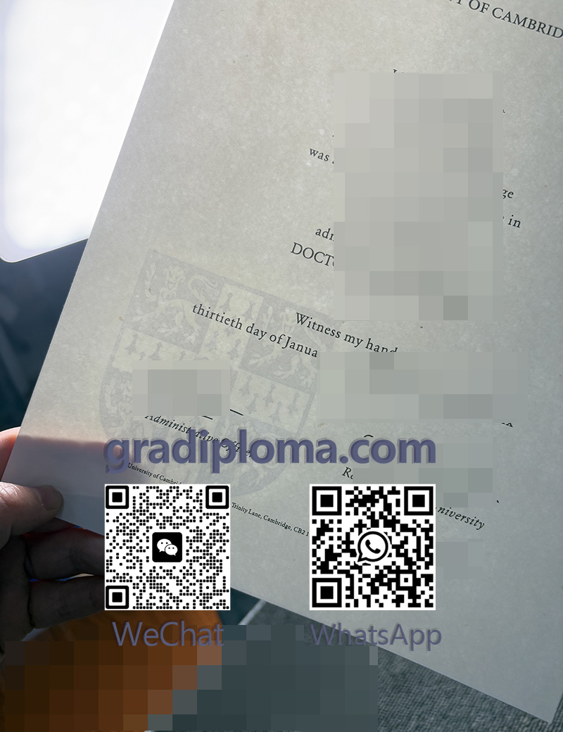 University of Cambridge degree watermark