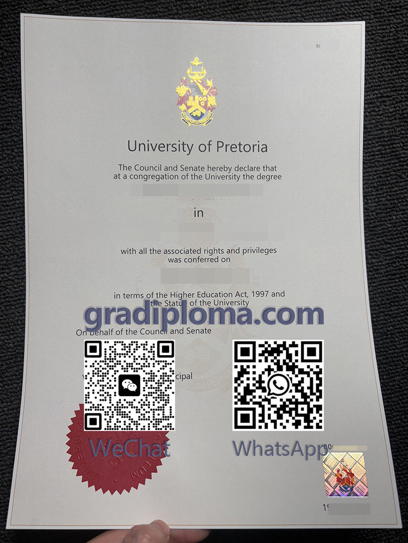 University of Pretoria diplomas