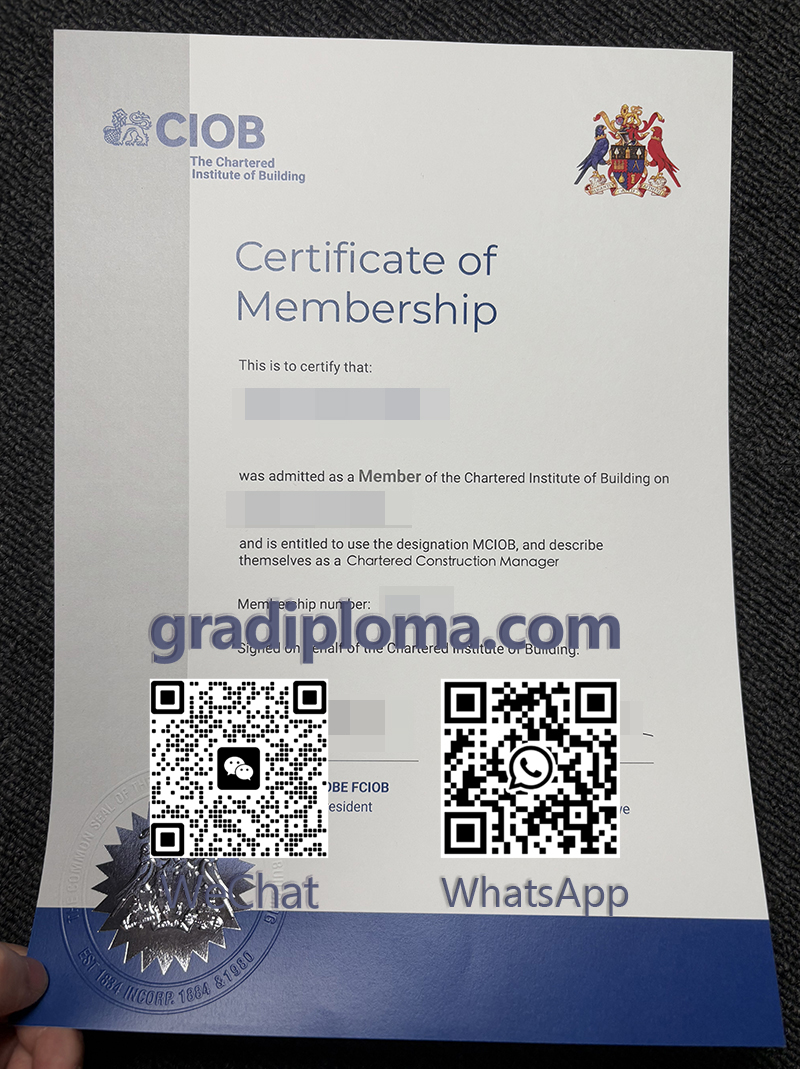 CIOB Certificate